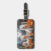 Samoyed Halloween Griezelig Bagagelabel (Voorkant verticaal)