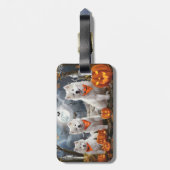 Samoyed Halloween Griezelig Bagagelabel (Achterkant verticaal)