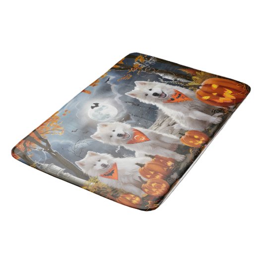Samoyed Halloween Spooky Badmat (Gekanteld)