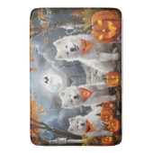 Samoyed Halloween Spooky Badmat (Voorkant Verticaal)