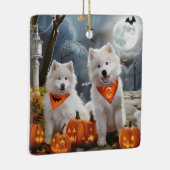 Samoyed Halloween Spooky Keramisch Ornament (Rechts)