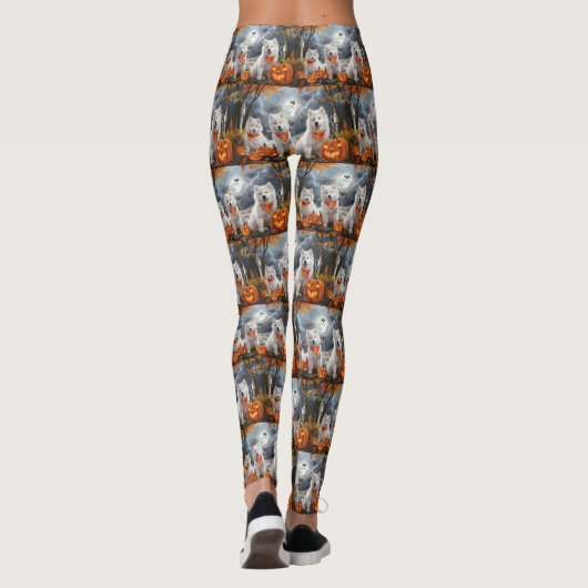 Samoyed Halloween Spooky Leggings (Achterkant)