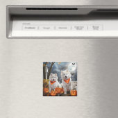 Samoyed Halloween Spooky Magneet (Insitu (Vaatwasser))