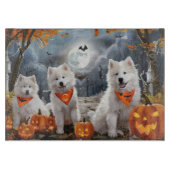 Samoyed Halloween Spooky Snijplank (Voorkant)