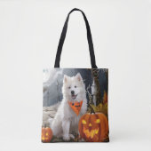 Samoyed Halloween Spooky Tote Bag (Voorkant)