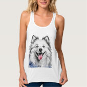 Samoyed Happy Face Dog Tanktop (Voorkant)