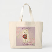 Samoyed Heart mama Grote Tote Bag (Voorkant)