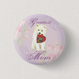 Samoyed Heart mama Ronde Button 3,2 Cm