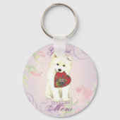 Samoyed Heart mama Sleutelhanger (Voorkant)