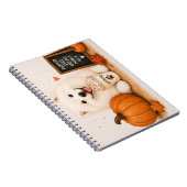 Samoyed Herfst Pompoen Notitieboek (Rechterzijde)