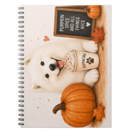 Samoyed Herfst Pompoen Notitieboek