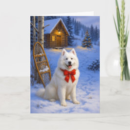 Samoyed Holiday Card Feestdagen Kaart