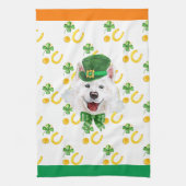 Samoyed Holiday Home Decor St Patricks Day Theedoek (Verticaal)