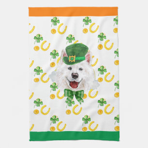 Samoyed Holiday Home Decor St Patricks Day Theedoek
