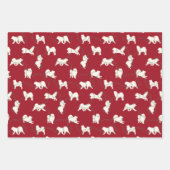 Samoyed Holiday Lichten die papier verpakken Inpakpapier Vel (Voorkant)