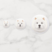Samoyed Hond 3D Geïnspireerd Confetti (Achterkanten)