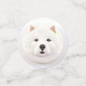 Samoyed Hond 3D Geïnspireerd Confetti (Kleine voorkant)