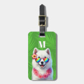 Samoyed-hond bagage labels (Voorkant verticaal)