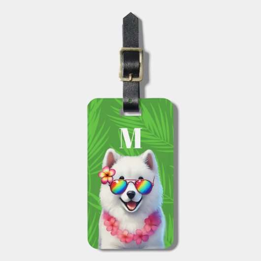 Samoyed-hond bagage labels (Voorkant verticaal)