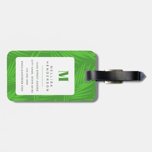 Samoyed-hond bagage labels (Achterkant horizontaal)