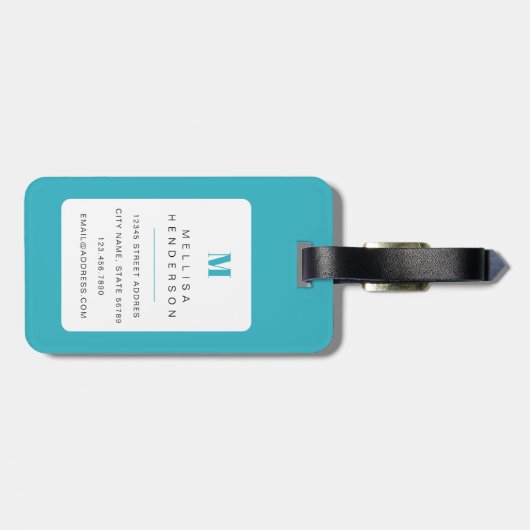 Samoyed-hond bagage labels (Achterkant horizontaal)