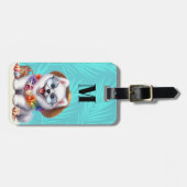 Samoyed-hond bagage labels (Voorkant horizontaal)