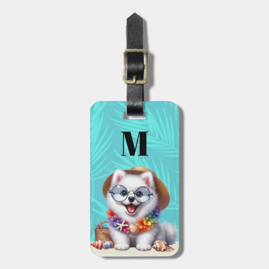 Samoyed-hond bagage labels (Voorkant verticaal)