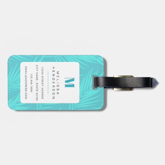 Samoyed-hond bagage labels (Achterkant horizontaal)