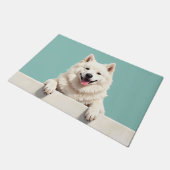 Samoyed Hond Deurmat Kunst (Schuin)
