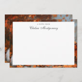 Samoyed Hond Gepersonaliseerde Naam Herfst Notitiekaartje (Voorkant / Achterkant)