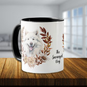 Samoyed Hond Herfst krans Mok