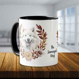 Samoyed Hond Herfst krans Mok
