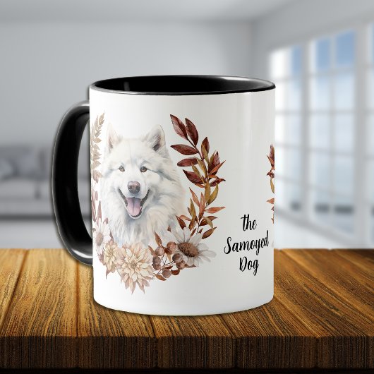 Samoyed Hond Herfst krans Mok