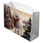 Samoyed Hond in Sneeuw Kerstmis Groot Cadeauzakje (Achterkant Gekanteld)