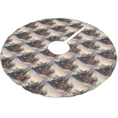 Samoyed Hond in Sneeuw Kerstmis Kerstboom Rok (Gekanteld)