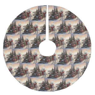 Samoyed Hond in Sneeuw Kerstmis Kerstboom Rok