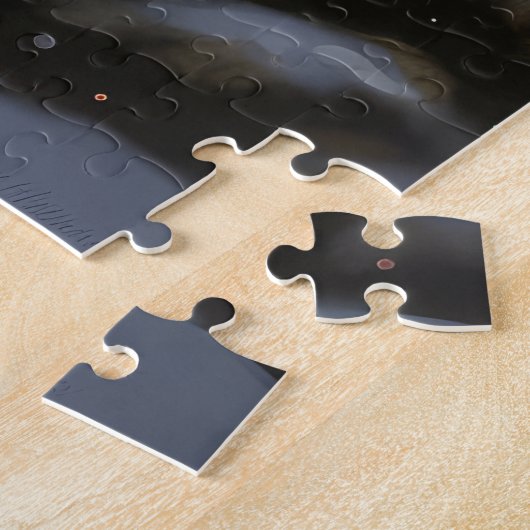 Samoyed Hond in Sneeuw Kerstmis Legpuzzel (Zijkant)