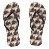 Samoyed Hond in Sneeuw Kerstmis Teenslippers (Voetbed)