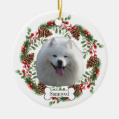Samoyed hond keramisch ornament (Voorkant)