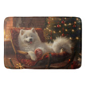 Samoyed Hond Kerstfeest Badmat (Voorkant)