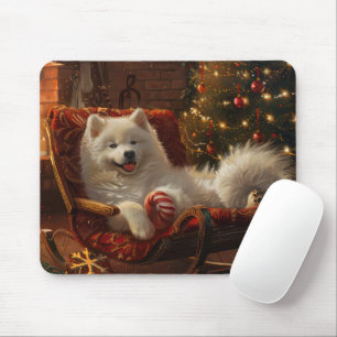 Samoyed Hond Kerstfeest Muismat