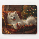 Samoyed Hond Kerstfeest Muismat (Voorkant)