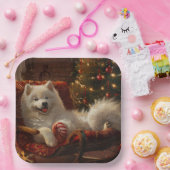 Samoyed Hond Kerstfeest Papieren Bordje (Feest)