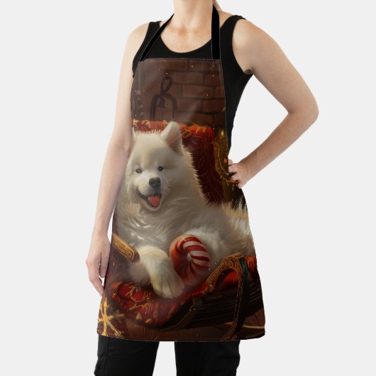 Samoyed Hond Kerstfeest Schort (Insitu)