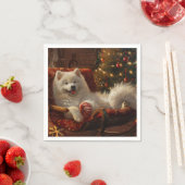Samoyed Hond Kerstfeest Servet (Insitu)