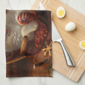 Samoyed Hond Kerstfeest Theedoek (Quarter Fold)