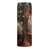 Samoyed Hond Kerstfeest Thermosbeker (Achterkant)