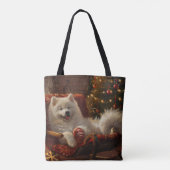 Samoyed Hond Kerstfeest Tote Bag (Achterkant)