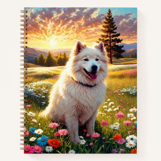 Samoyed hond   notitieboek (Voorkant)