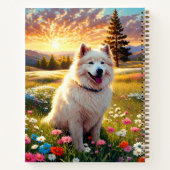 Samoyed hond   notitieboek (Achterkant)